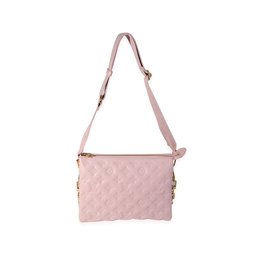 Louis Vuitton Rose Pink Monogram Embossed Lambskin Coussin PM - Picture 2 of 7